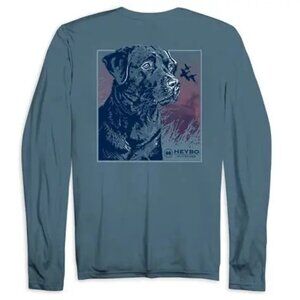 NWT Heybo Lab In Marsh LS T-Shirt- Blue Shadow